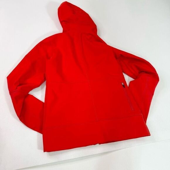 Nike ACG Jacket Womens XS (0-2) Red Polyester Long-Sleeve Full-Zip Hooded Sporty - Picture 7 of 8